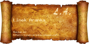 Linek Aranka névjegykártya